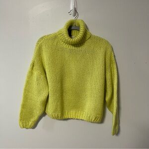 Divided Bright Yellow Turtleneck Sweater